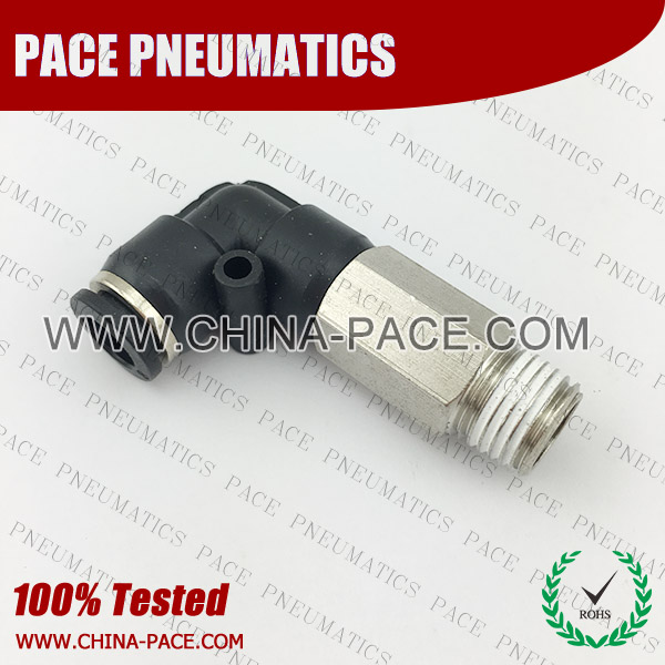 PB,Pneumatic Fittings with npt and bspt thread, Air Fittings, one touch tube fittings, Pneumatic Fitting, Nickel Plated Brass Push in Fittings
